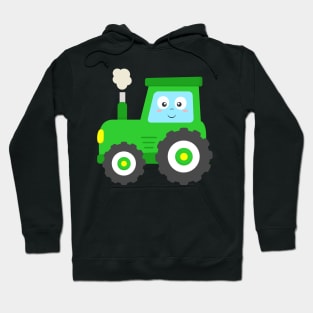 Cute Green Tractor Hoodie